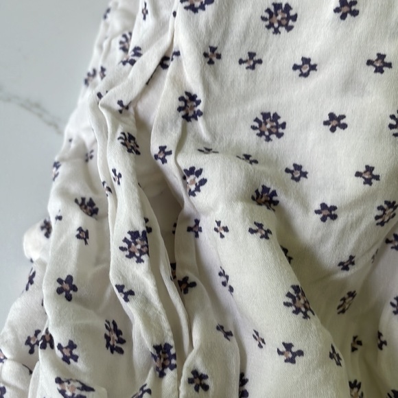 FREE PEOPLE Walking Through Dreams A-line dress size L white blue sleeveless - Picture 9 of 11